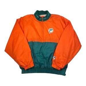 Vtg 1994 Miami Dolphins Jacket Triple Fat Goose Team NFL Sportswear Embroidered